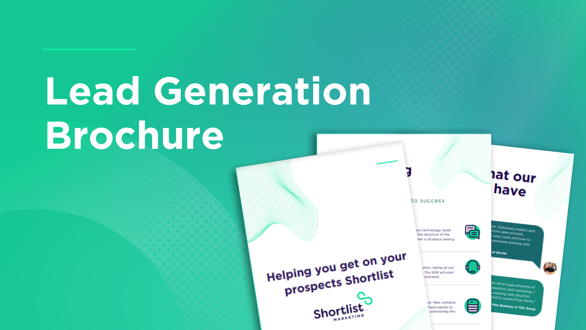 Lead Generation Brochure | Shortlist Marketing